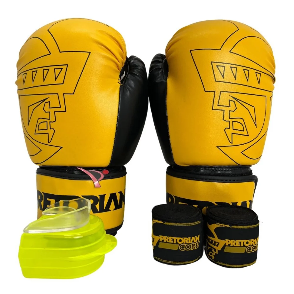 Kit Boxe Luva de Boxe / Muay Thai 16oz Core + Bandagem + Bucal